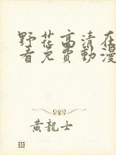 野花高清在线观看免费动漫