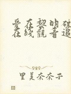 爱在黎明破晓前在线观看追剧网