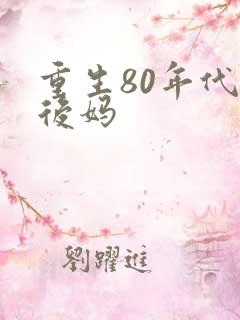 重生80年代当后妈