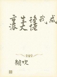 重生后我成了反派大佬