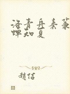 洛青舟秦蒹葭一蝉知夏