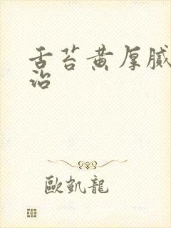 舌苔黄厚腻怎么治