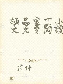 极品家丁小说全文免费阅读在线阅读