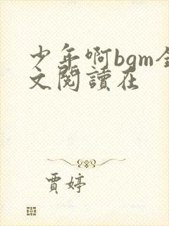 少年啊bgm全文阅读在