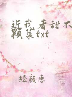 近我者甜不止是颗菜txt