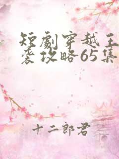 短剧穿越王妃逆袭攻略65集