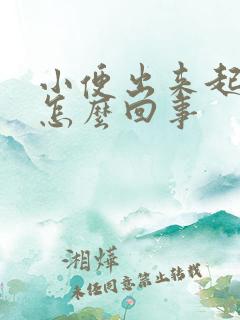 小便出来起泡泡怎么回事