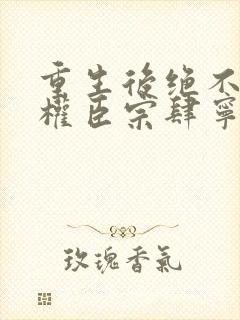 重生后绝不嫁给权臣宗肆宁芙的小说