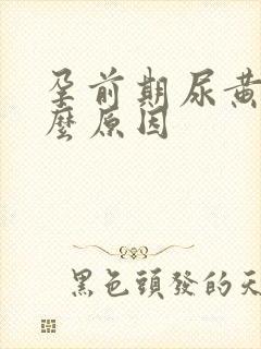 孕前期尿黄是什么原因