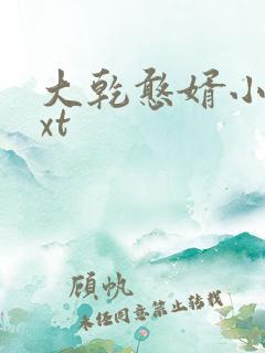 大乾憨婿小说txt