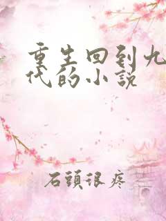 重生回到九零年代的小说