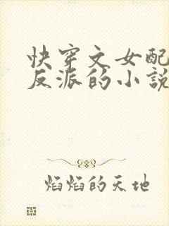 快穿文女配攻略反派的小说