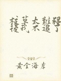 校草太难啃重生后我不追了段靳珩全文阅读