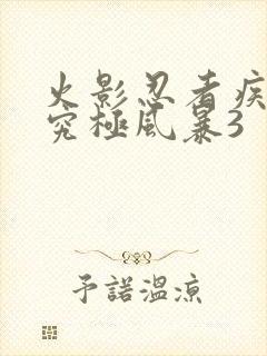 火影忍者疾风传究极风暴3