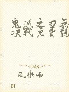 鬼灭之刃无限城决战免费观看