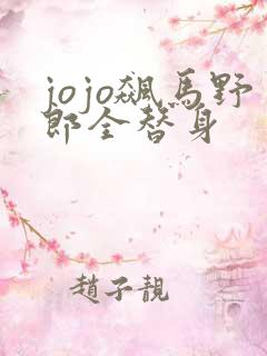 jojo飙马野郎全替身