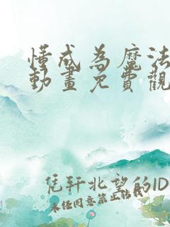 懂成为魔法少女动画免费观看