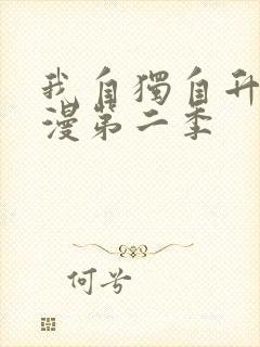 我自独自升级动漫第二季