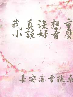 我真没想重生啊小说好看么