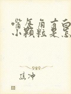 嘴唇角有白色的小颗粒是怎么回事?