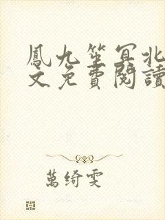 凤九笙冥北慎全文免费阅读笔趣阁