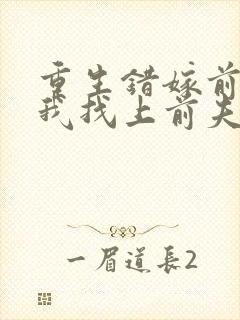 重生错嫁前晚,我找上前夫他爹免费阅读