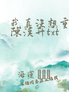 我真没想重生啊陈汉升txt