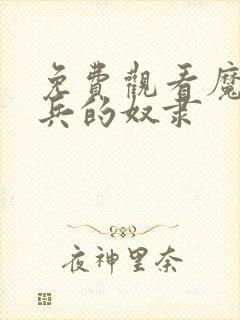 免费观看魔都精兵的奴隶