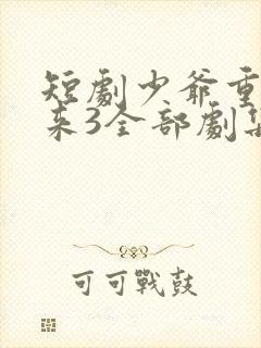 短剧少爷重生归来3全部剧集介绍