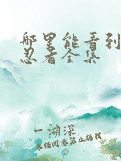 哪里能看到火影忍者全集