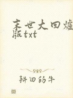 末世大回炉精校版txt
