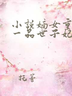 小说嫡女重生之一品世子妃