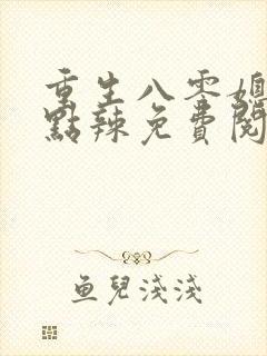 重生八零媳妇有点辣免费阅读