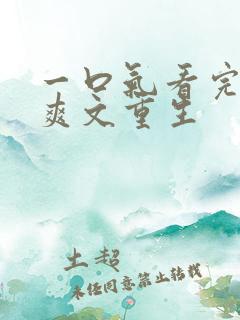 一口气看完小说爽文重生