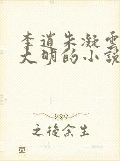 李逍朱凝云穿越大明的小说免费阅读