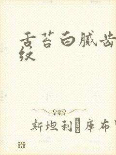 舌苔白腻齿痕裂纹