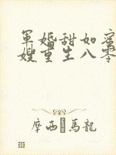 军婚甜如蜜俏军嫂重生八零赢麻了