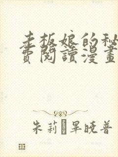 老板娘的秘密免费阅读漫画全集