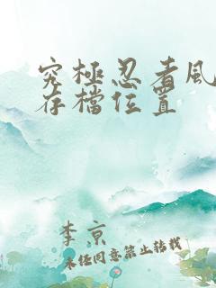 究极忍者风暴4存档位置