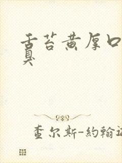 舌苔黄厚口苦口臭