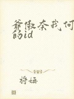 爷傲奈我何类似的id