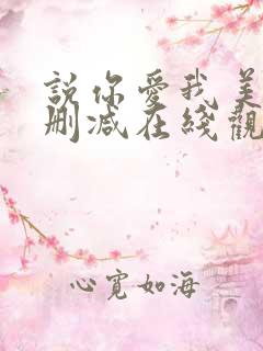 说你爱我美剧未删减在线观看