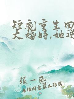 短剧重生回夫君大婚时,她逆风翻盘