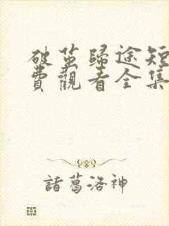 破茧归途短剧免费观看全集高清播放