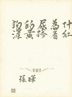 狗的尿为什么是浓黄掺着红色