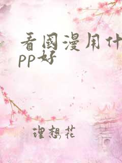 看国漫用什么app好