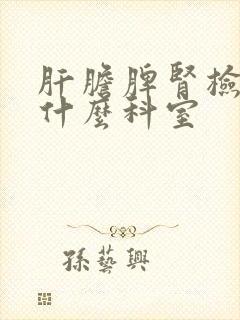 肝胆脾肾检查挂什么科室