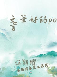 文笔好的po古言