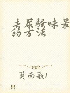 去尿骚味最有效的方法