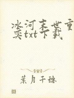 冰河末世重生张奕txt下载